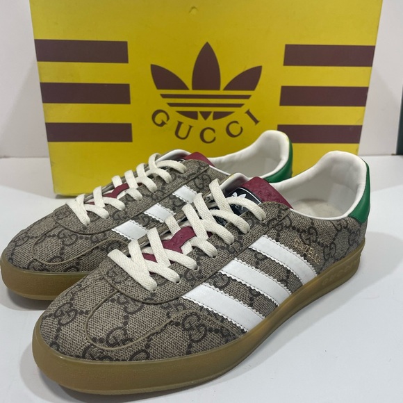 adidas Shoes - Adidas x Gucci Gazelle Sneaker Tan Monogram